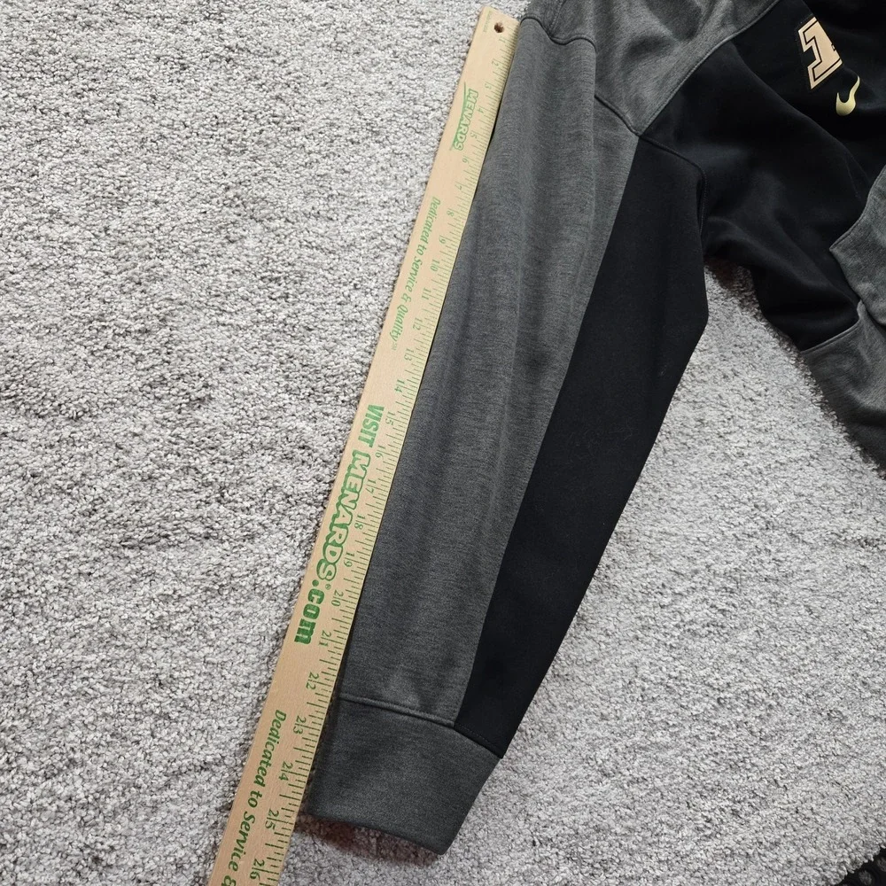 Purdue Boilermakers hoodie mens‎ XL gray black Nike center swoosh fleece